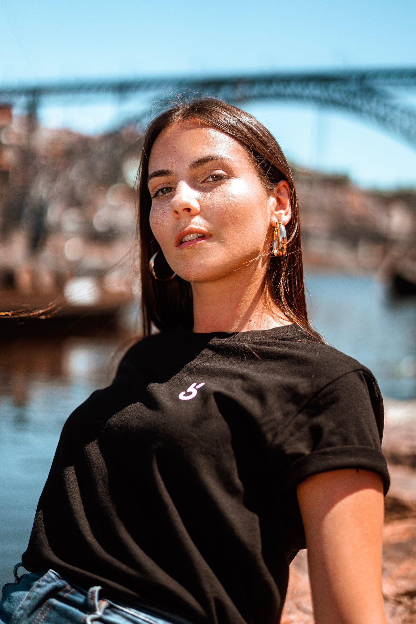 T-shirt Preta